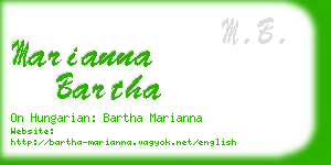 marianna bartha business card